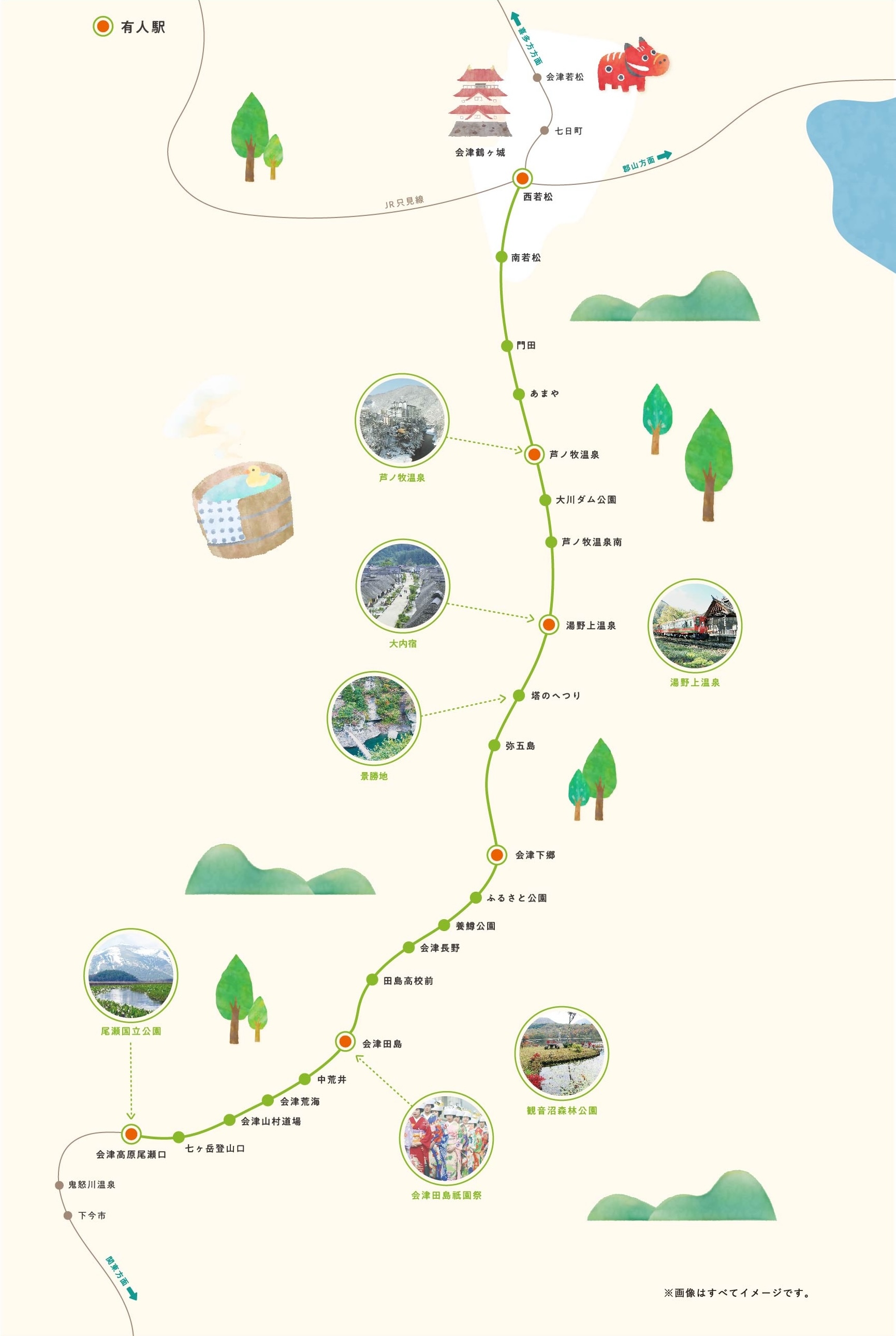 会津鉄道路線図